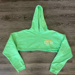 Boys Lie Make Me Melt Toxic Crop Hoodie - One Size